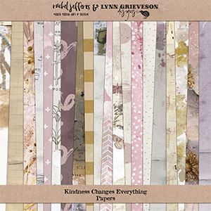 Kindness Changes Everything Mixed Media Digital Scrapbooking Paper Pack
