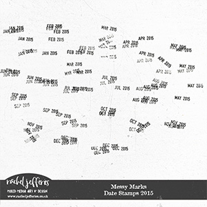 Messy Marks: Date Stamps 2015 by Rachel Jefferies