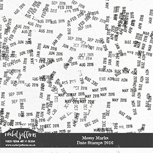 Messy Marks: Date Stamps 2016 by Rachel Jefferies