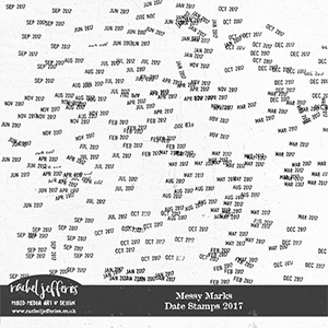 Messy Marks: Date Stamps 2017 by Rachel Jefferies