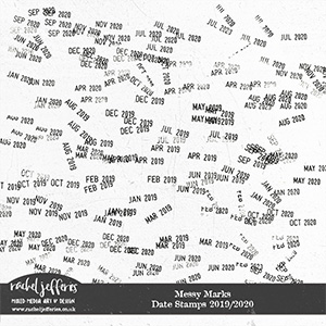 Messy Marks: Date Stamps 2019/2020 by Rachel Jefferies