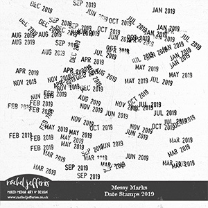 Messy Marks: Date Stamps 2019 by Rachel Jefferies