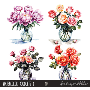 CU Watercolor Bouquets 1