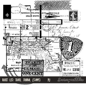 Bucket List A Travel Journal Stamps