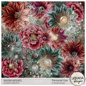 Warm Wishes Flower Overlays by Sekada Designs
