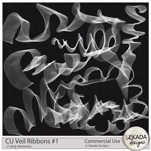 CU Veil Ribbons #1 by Sekada Designs