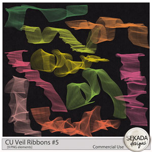 CU Veil Ribbons #5 by Sekada Designs