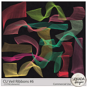 CU Veil Ribbons #6 by Sekada Designs