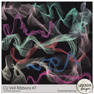 CU Veil Ribbons #7 by Sekada Designs