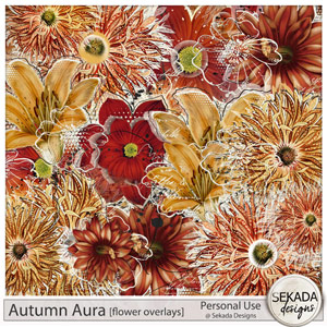 Autumn Aura Flower Overlays by Sekada Designs