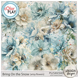 Bring on the Snow Artsy Flowers by Sekada Designs