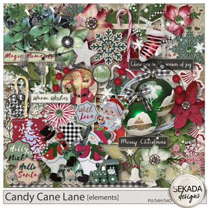Candy Cane Lane Elements by Sekada Designs 