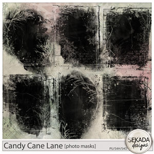 Candy Cane Lane Photo Masks by Sekada Designs