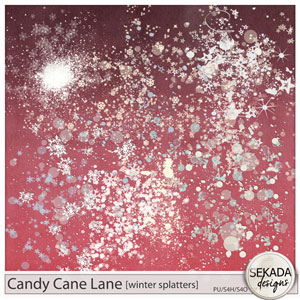 Candy Cane Lane Winter Splatters by Sekada Designs
