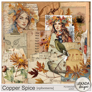 Copper Spice Ephemera by Sekada Designs