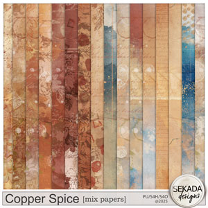 Copper Spice Mix Papers by Sekada Designs 