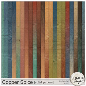 Copper Spice Solid Papers by Sekada Designs
