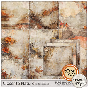 Closer to Nature Artsy Papers by Sekada Designs 