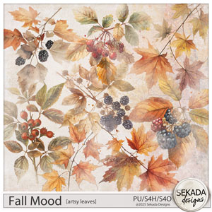 Fall Mood Artsy Leaves by Sekada Designs