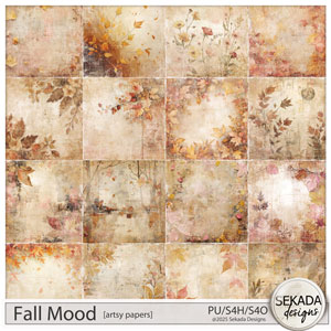 Fall Mood Artsy Papers by Sekada Designs