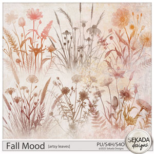 Fall Mood Flower Stamps by Sekada Designs
