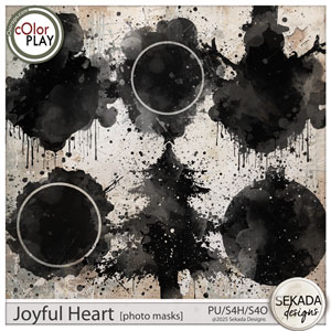 Joyful Heart Photo Masks by Sekada Designs