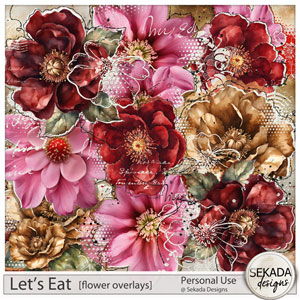 Let's Eat Flower Overlays by Sekada Designs
