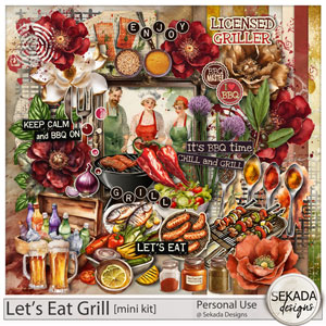 Let's Eat Grill Mini Kit by Sekada Designs