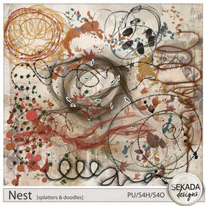 Nest Splatters & Doodles by Sekada Designs