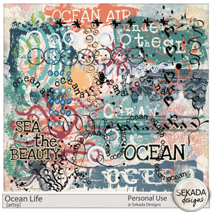 Ocean Life Artsy by Sekada Designs 