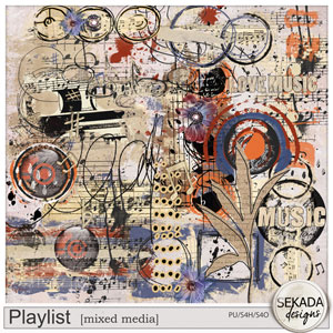 Playlist Mix Media by Sekada Designs