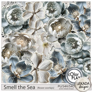 Smell the Sea Flower Overlays by Sekada Designs