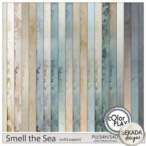 Smell the Sea Solid Papers by Sekada Designs