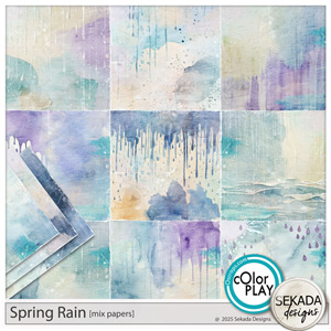 Spring Rain Mix Papers by Sekada Designs