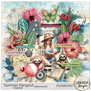 Summer Hangout tropical elements by Sekada Designs