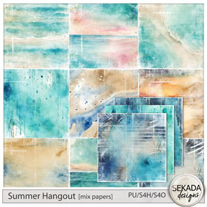Summer Hangout tropical papers by Sekada Designs