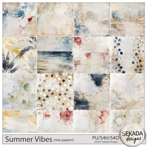 Summer Vibes Mix Papers by Sekada Designs