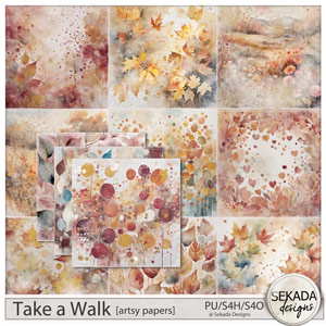 Take a Walk Artsy Papers by Sekada Designs