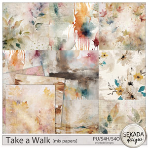 Take a Walk Mix Papers by Sekada Designs