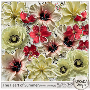 The Heart of Summer Flower Overlays by Sekada Designs
