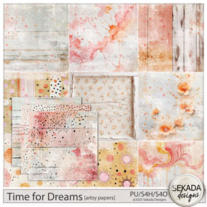Time for Dreams Artsy Papers by Sekada Designs