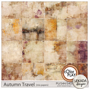 Autumn Travel Mix Papers by Sekada Designs 