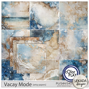 Vacay Mode Artsy Papers by Sekada Designs