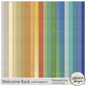 Welcome Back Solid Papers by Sekada Designs 