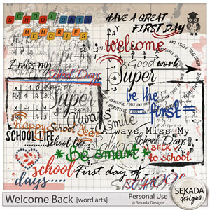 Welcome Back Word Arts by Sekada Designs