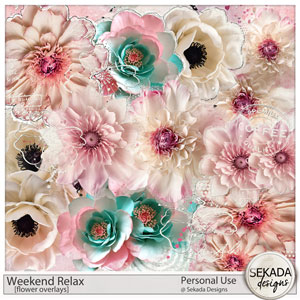 Weekend Relax Flower Overlays by Sekada Designs