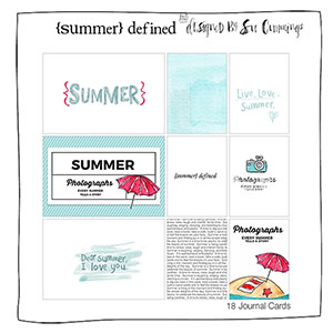 Summer Defined {Journal Cards}
