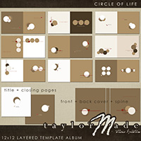 Circle of Life - 12x12 Layered Templat Album