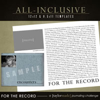 All-Inclusive Template - For the Record (BOTH SIZES!)