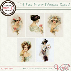 I Feel Pretty Vintage Journal Cards